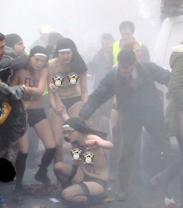 Femen violence manifestation