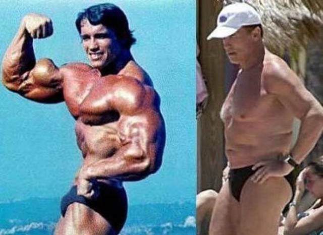 Arnold Schwarzenegger avant apres Les Stars avant / après la vieillesse