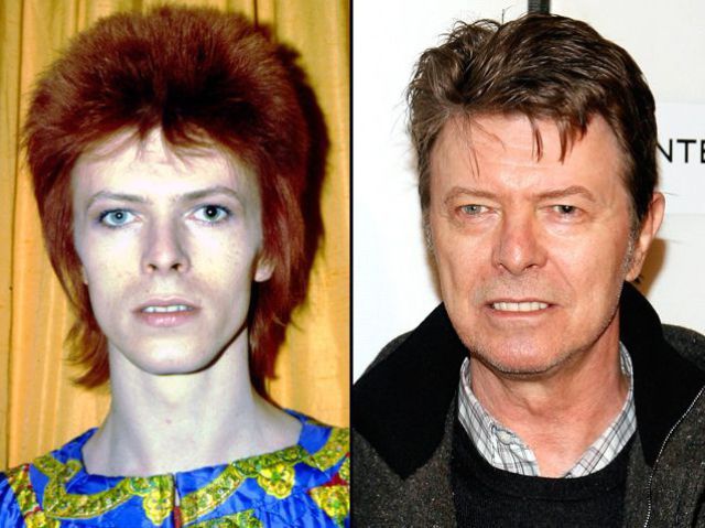 David Bowie avant apres Les Stars avant / après la vieillesse
