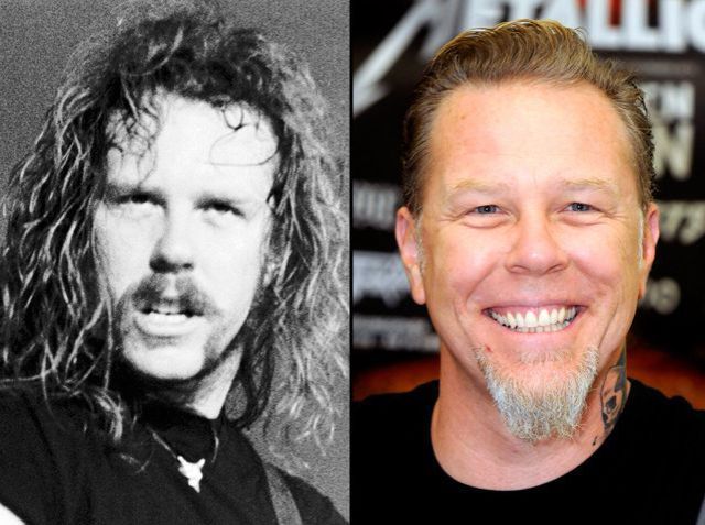 James Hetfield Metallica avant apres Les Stars avant / après la vieillesse