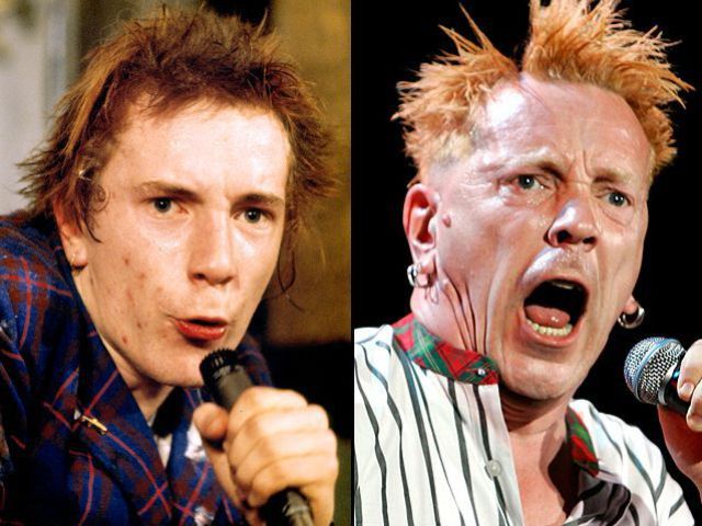 Johnny Rotten Sex Pistols avant apres Les Stars avant / après la vieillesse