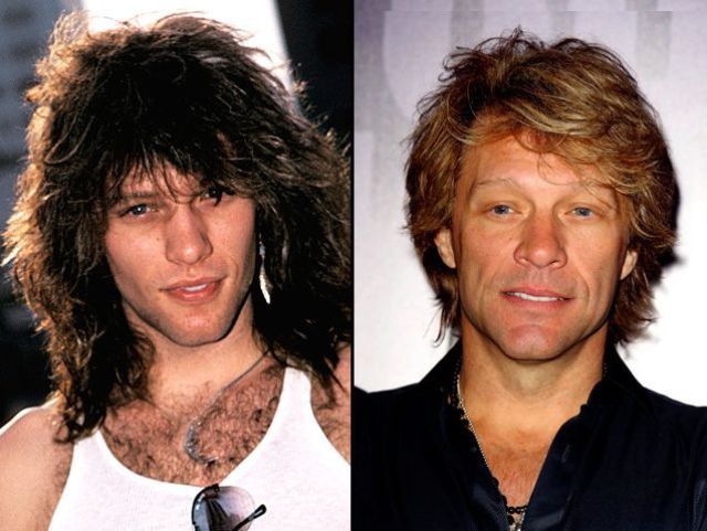 Jon Bon Jovi avant apres Les Stars avant / après la vieillesse