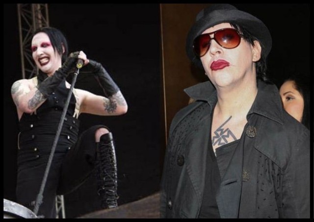 Marilyn Manson avant apres 640x453 Les Stars avant / après la vieillesse