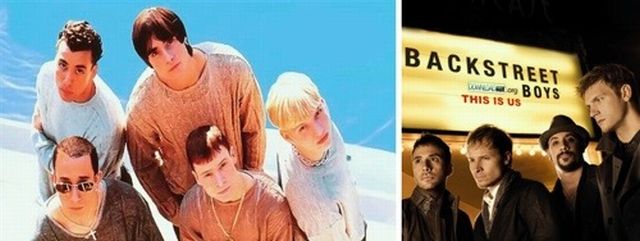 The Backstreet Boys avant apres Les Stars avant / après la vieillesse
