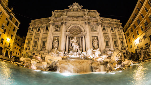 trevi fountain Les plus beaux monuments dEurope de nuit