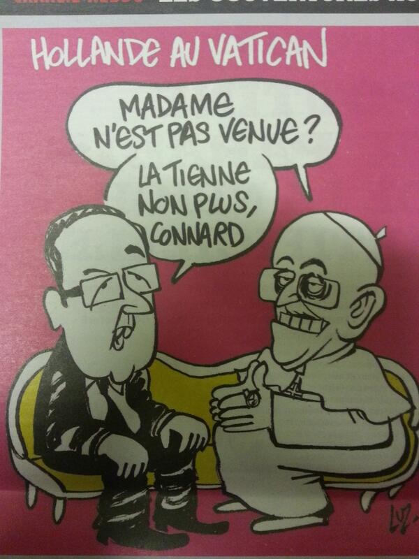 Francois Hollande au Vatican Charlie Hebdo