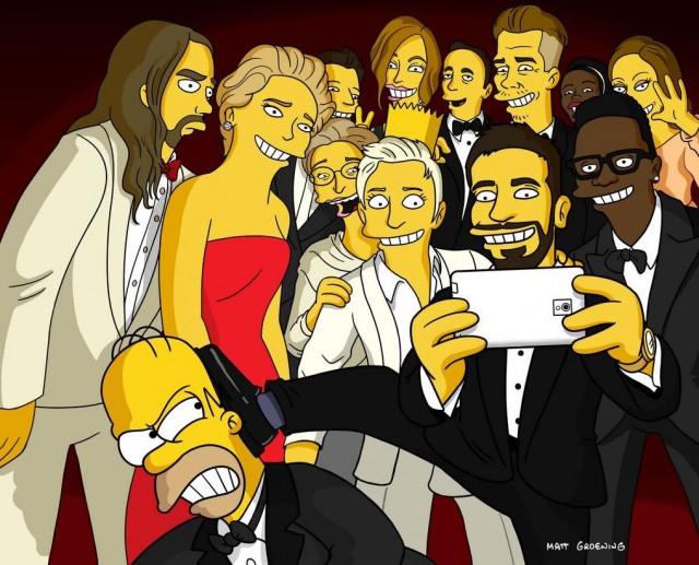 Homer Simpson selfie oscar
