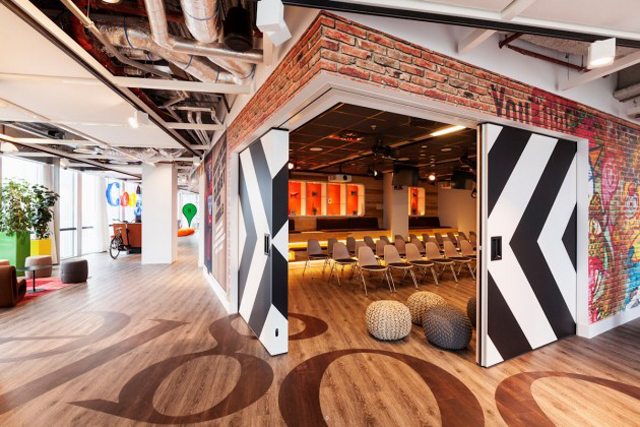 salle projection Google Amsterdam