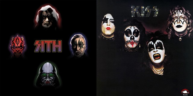 25 pochettes albums celebres Kiss the Sith