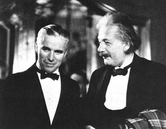 Charlie Chaplin et Albert Einstein