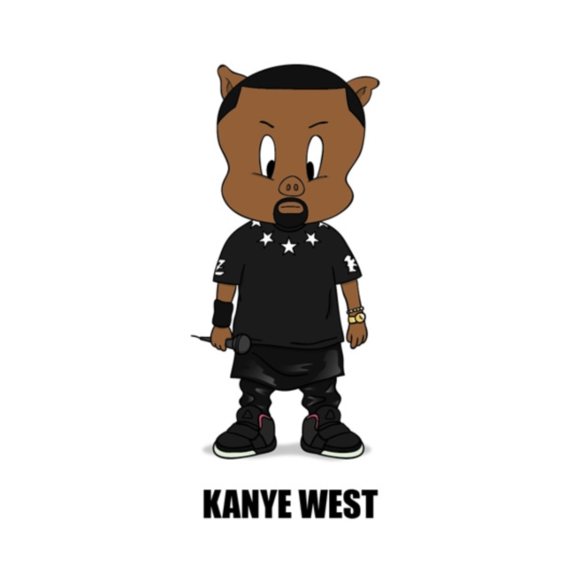 Cochon Kany West Les stars du rap en version cartoon