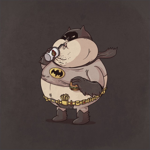 heros obeses bande dessinee batman