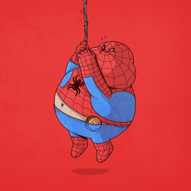 heros obeses bande dessinee spiderman
