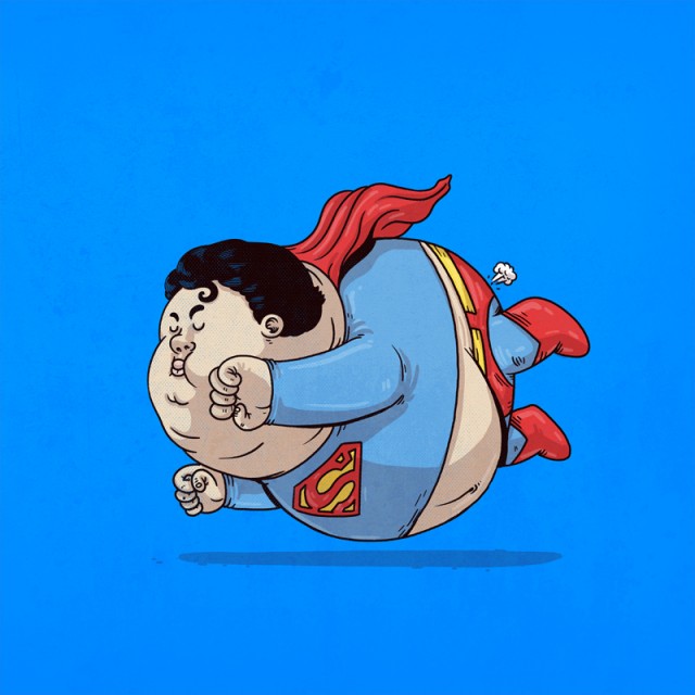 heros obeses bande dessinee superman