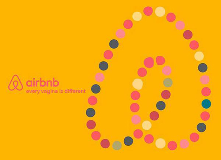 parodie logo airbnb