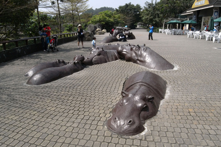 sculpture hippopotame taiwan