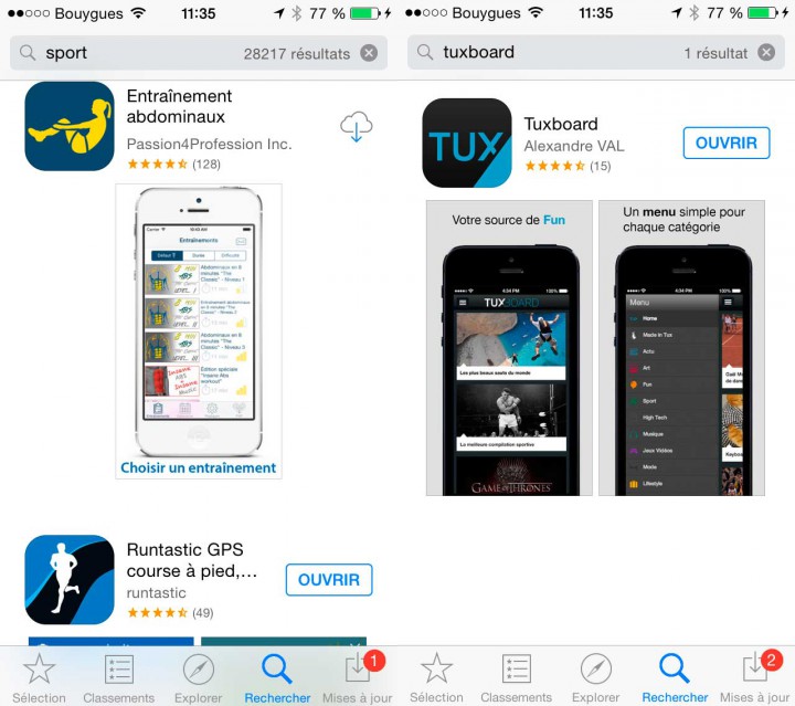 iOS 8 defilement applications app store