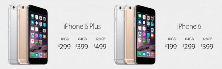 iPhone 6 & iPhone 6 Plus : caractéristiques des phablettes Apple prix iphone 6 et iphone 6 plus france 720x226 
