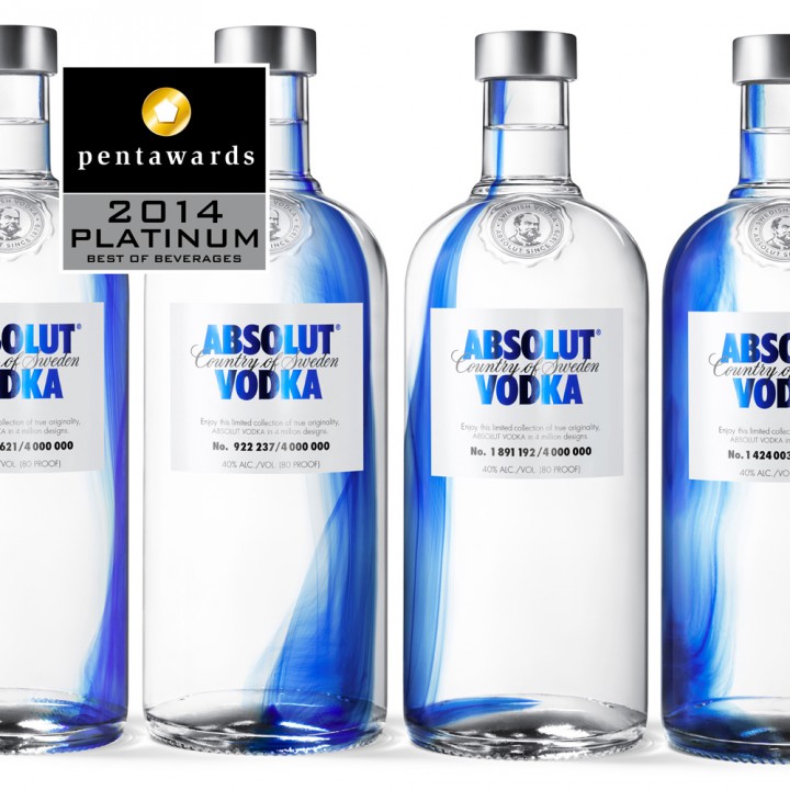 packaging boissons absolut vodka