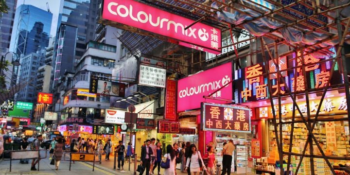 Causeway Bay hong kong rue commercante plus chere monde