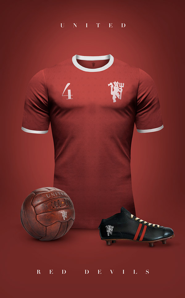 Emilio Sansolini maillot vintage Manchester United