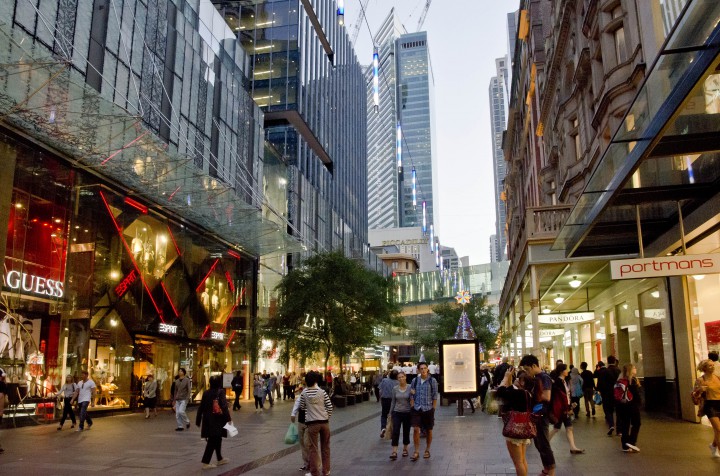 Pitt Street Mall Sydney rue commercante plus chere monde