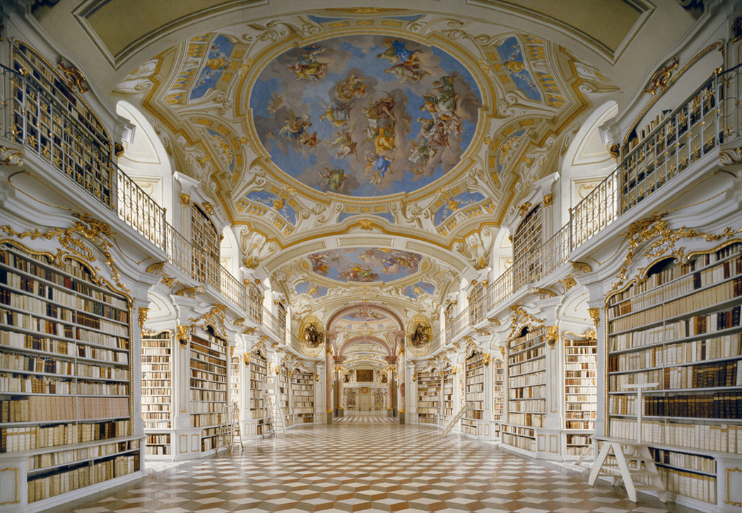 plafond librairie abbaye admont autriche