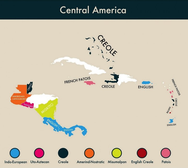 secondes langues parlees amerique centrale