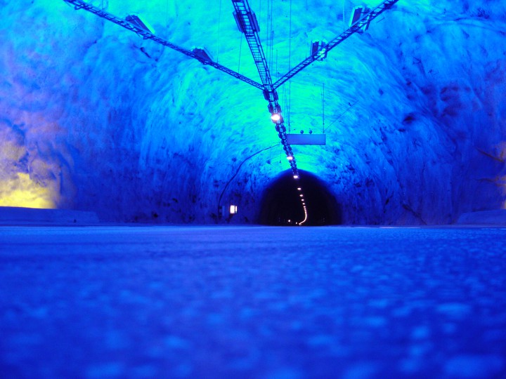 tunnel laerdal norvege 2