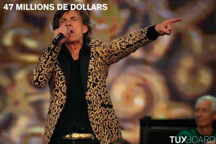 top 30 chanteurs argent the rolling stones