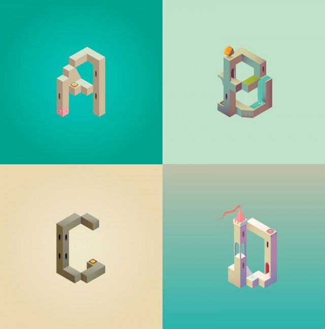 Alphabet-Inspired-by-Monument-Valley_0-640x647