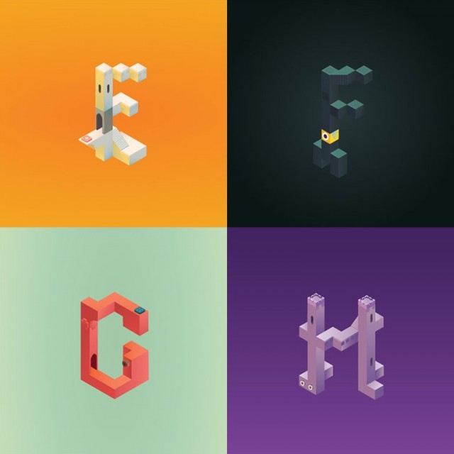 Alphabet-Inspired-by-Monument-Valley_1-640x640
