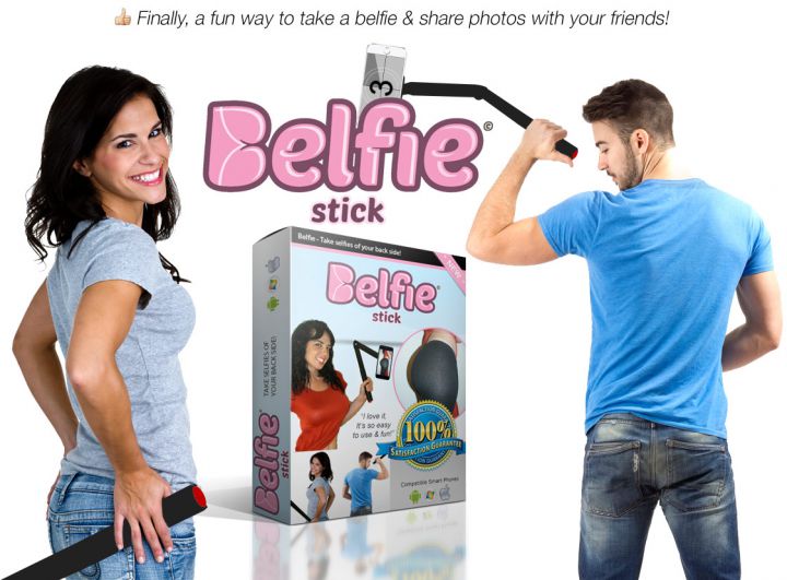 Belfie stick selfie