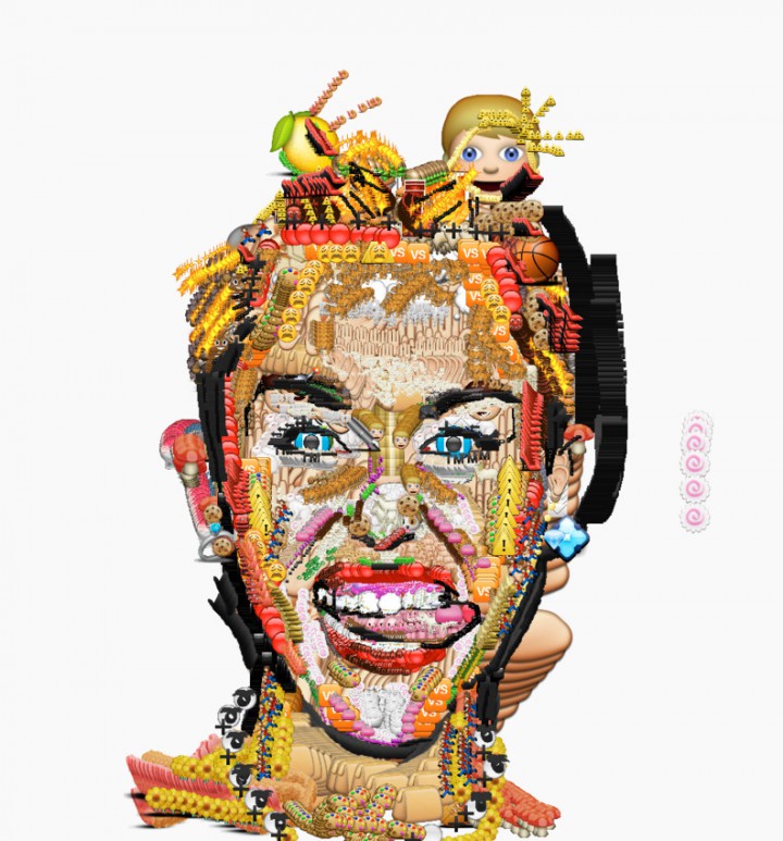 portrait miley cyrus emoji