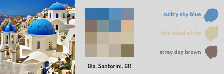 villes couleurs santorin