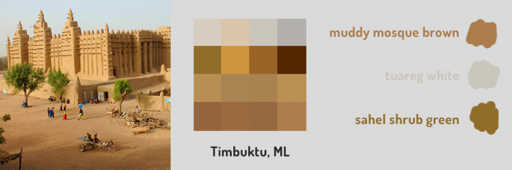 villes couleurs timbuktu