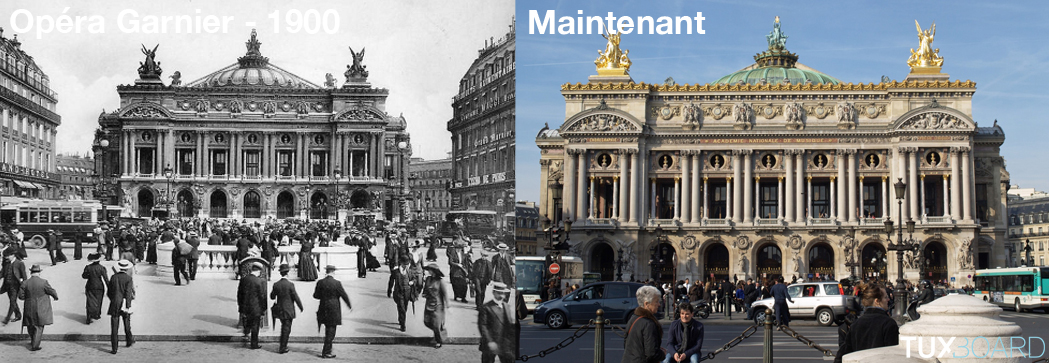difference Opera Garnier 1900 et maintenant