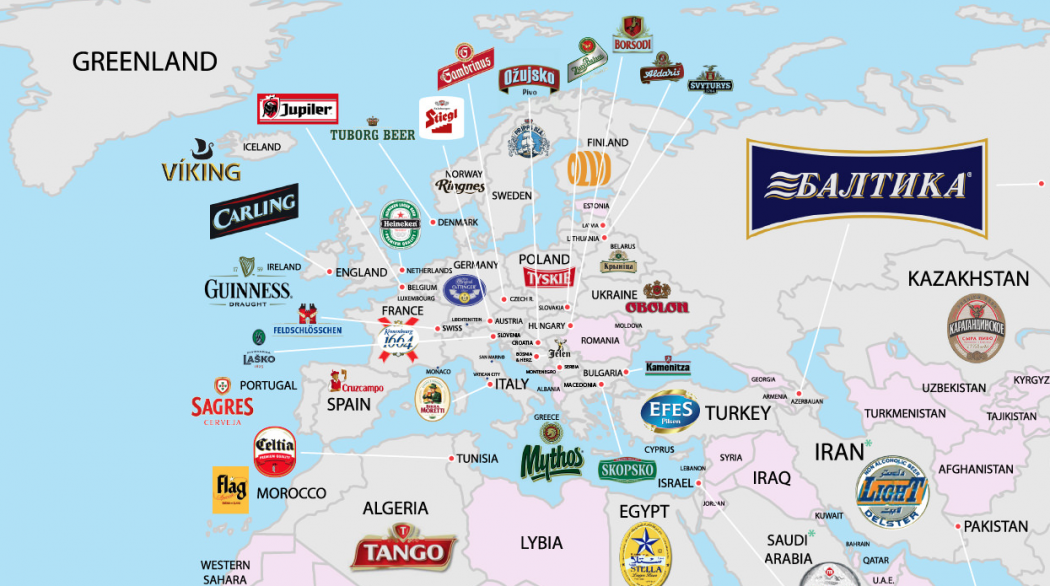 carte biere populaire europe