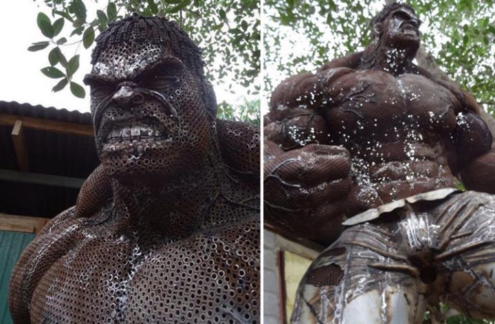 Hulk sculpture metal