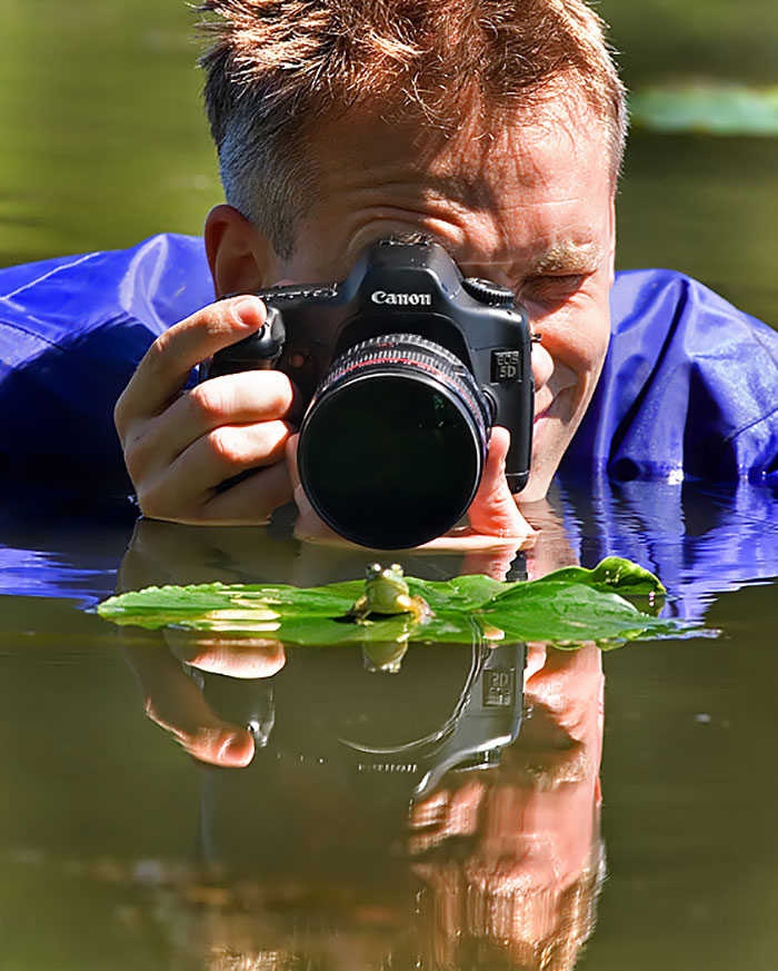 photo photographe pret a tout grenouille