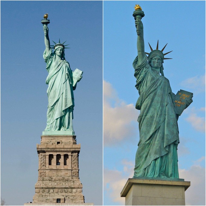 photo repliques statues de la liberte