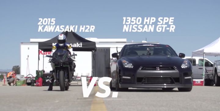 Ninja H2R vs Nissan Gt-R R35