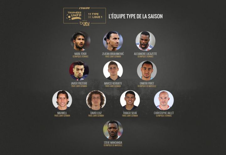 equipe type Ligue 1 2014 2015
