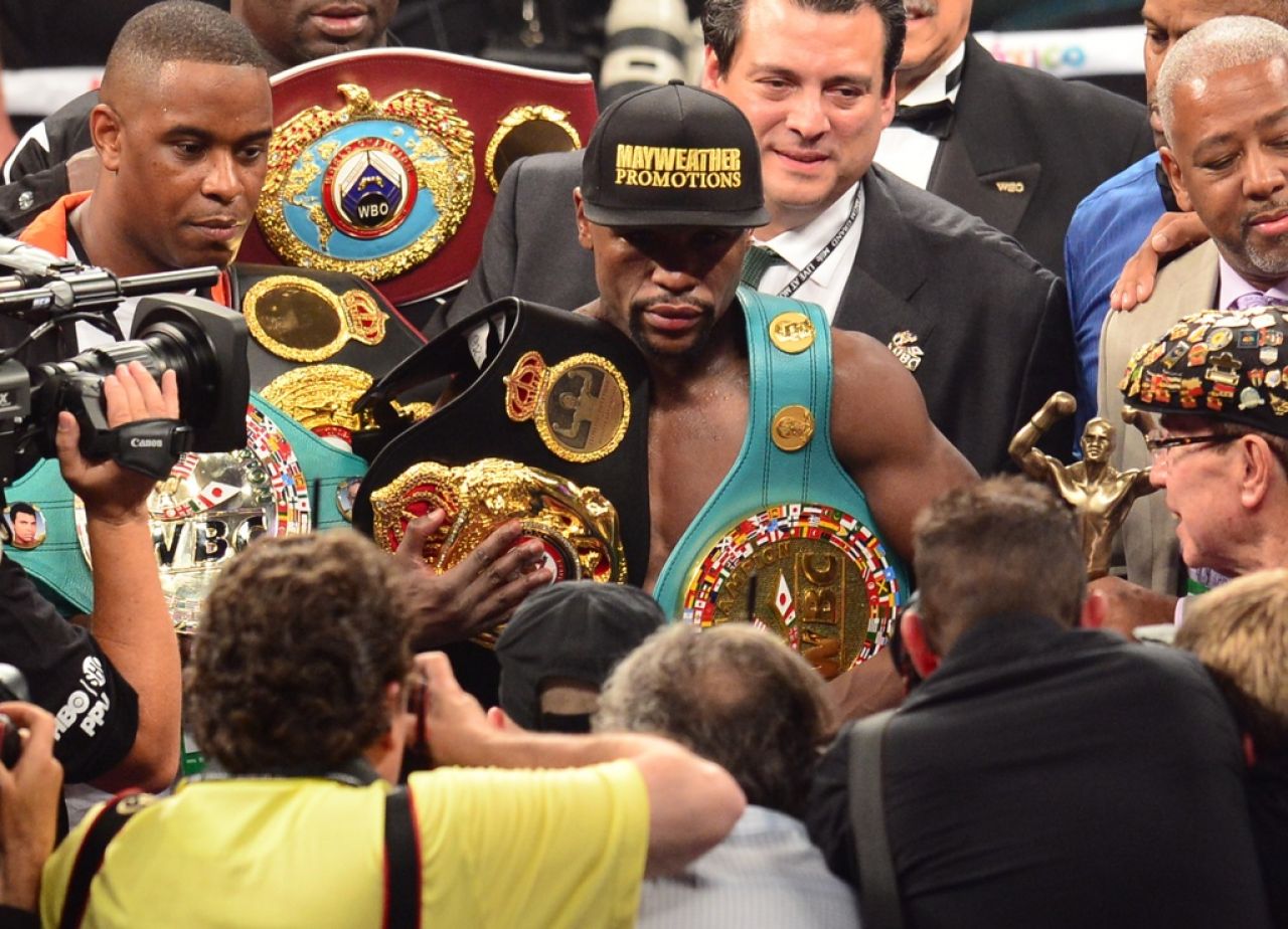 photo victoire mayweather pacquiao