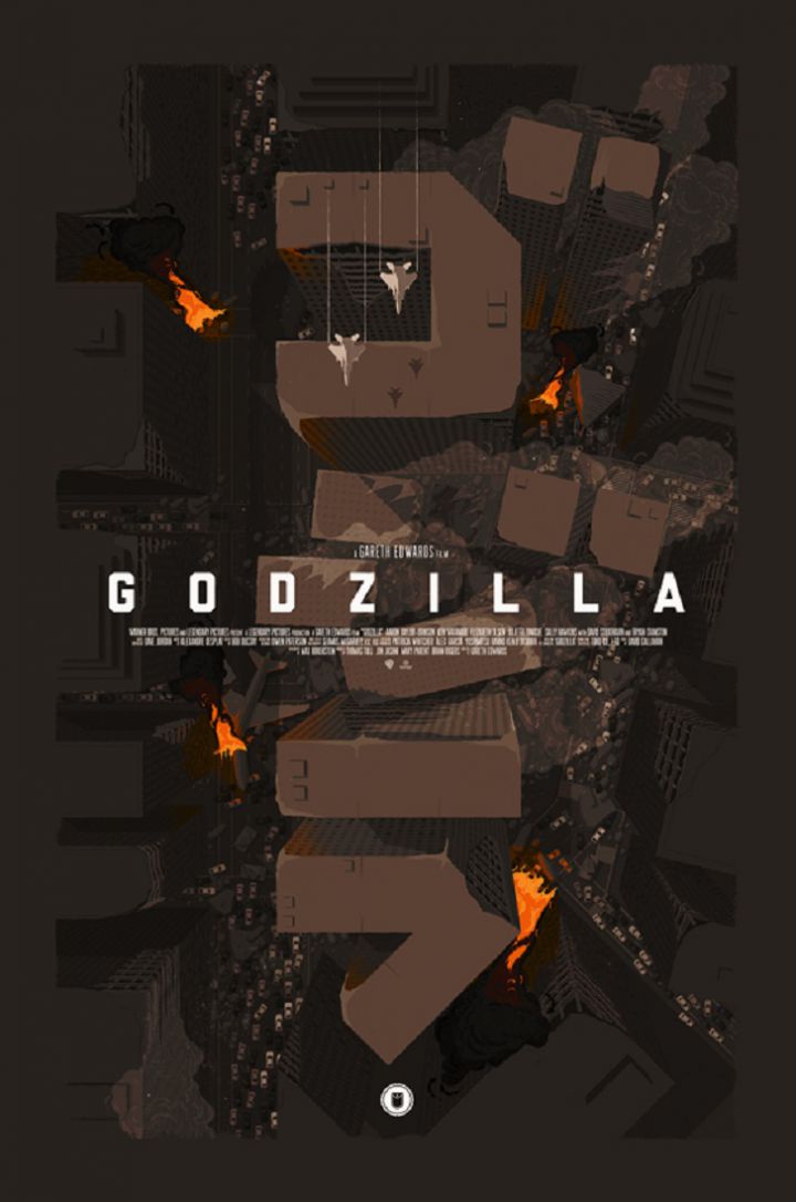 Inconnus affiche Godzilla (2)