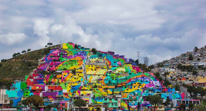 Graffiti geant maison Mexique (1)