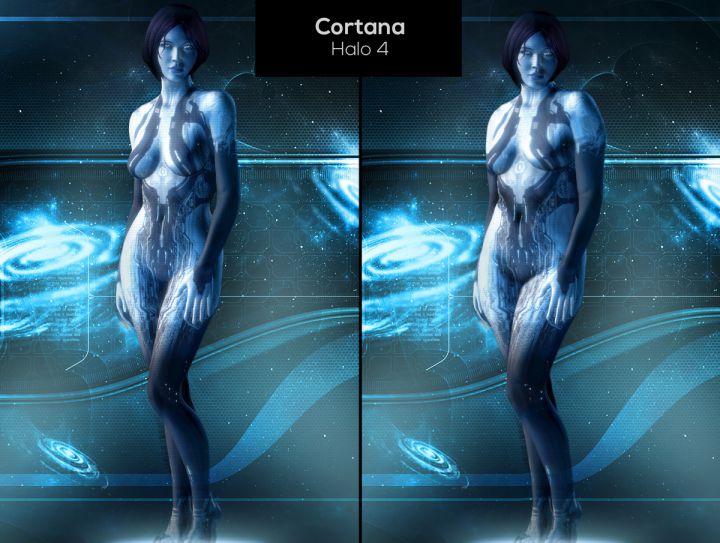 Heroines Jeux Video corps realistes Cortana Halo 4