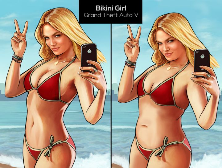 Heroines Jeux Video corps realistes GTA 5