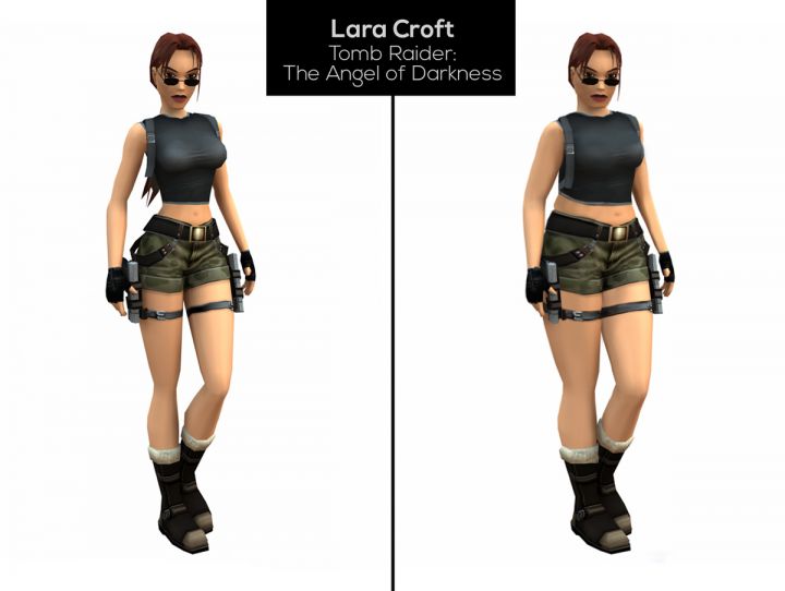 Heroines Jeux Video corps realistes Lara Croft Tomb Raider