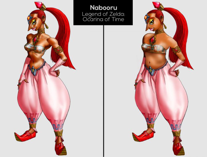 Heroines Jeux Video corps realistes Nabooru Legend of Zelda